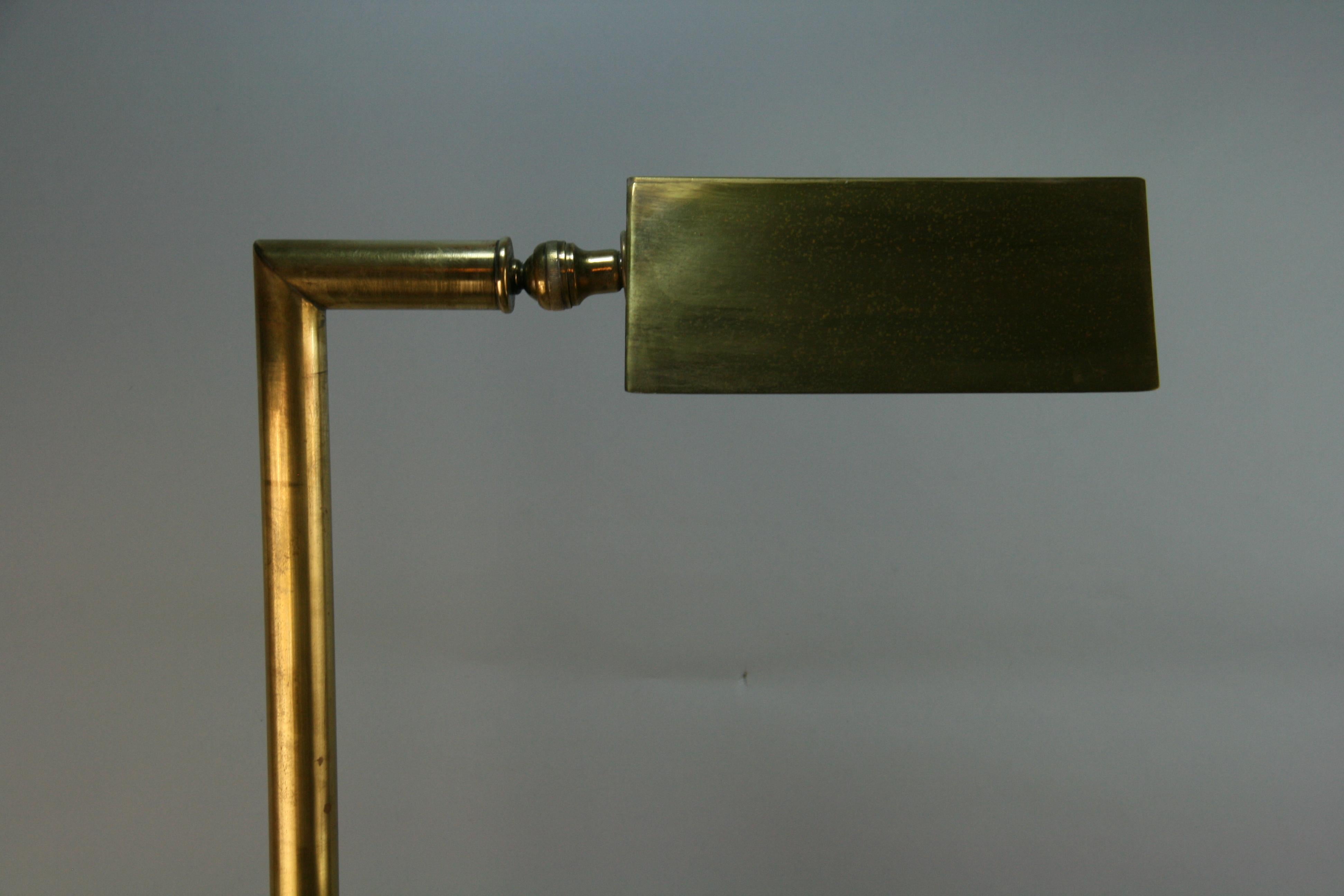 Mid-20th Century French Mid Century Solid Brass Adjustable Floor Lamp