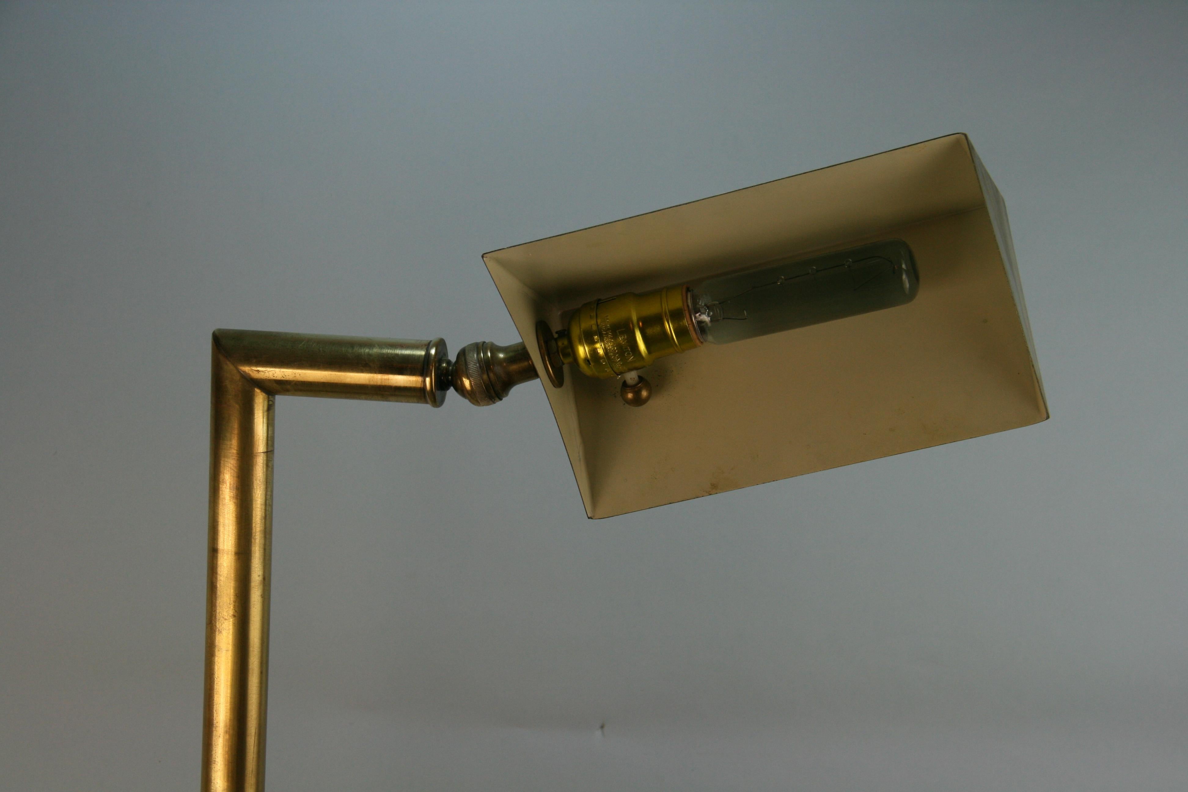 French Mid Century Solid Brass Adjustable Floor Lamp 2