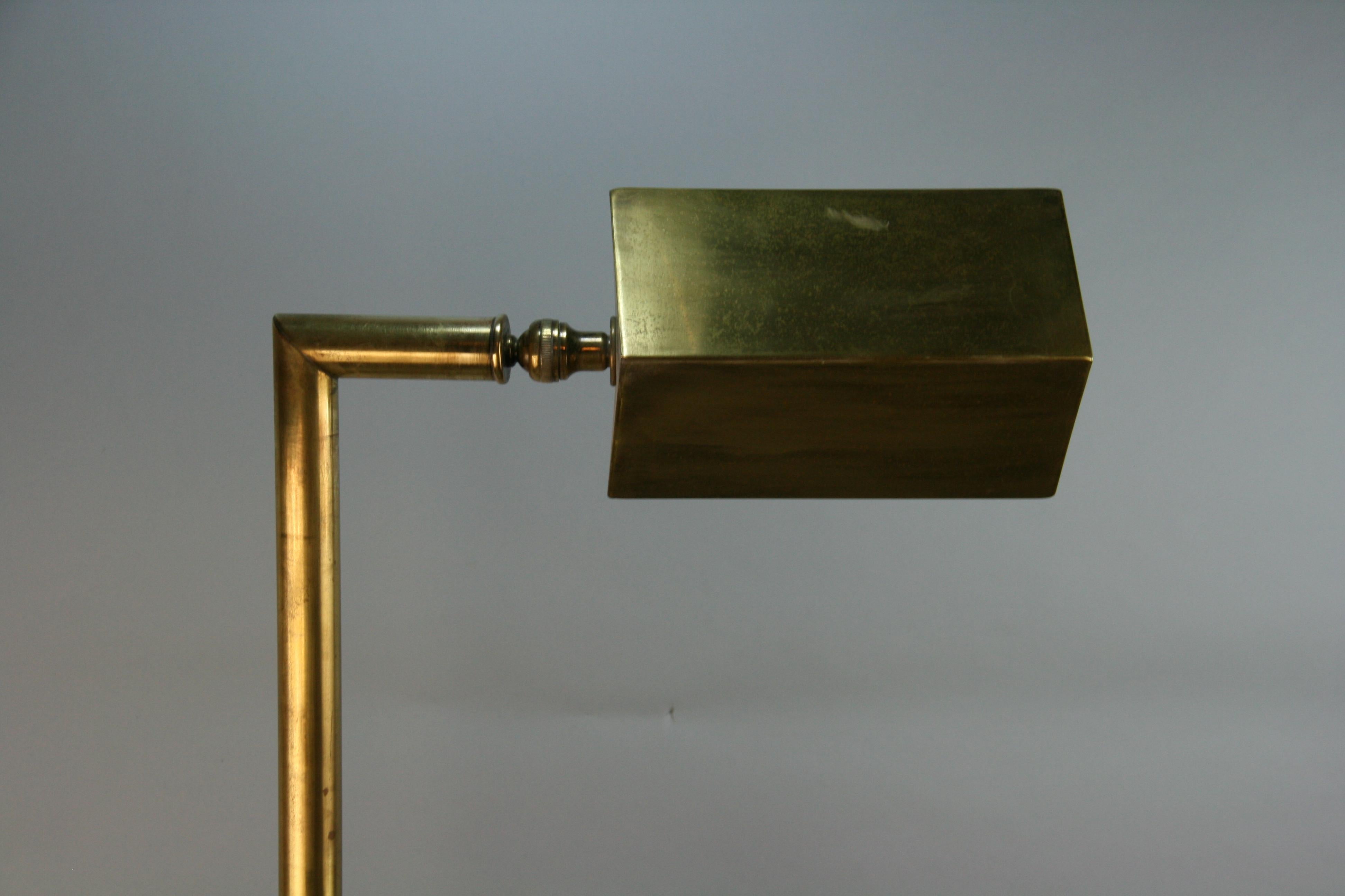 French Mid Century Solid Brass Adjustable Floor Lamp 3