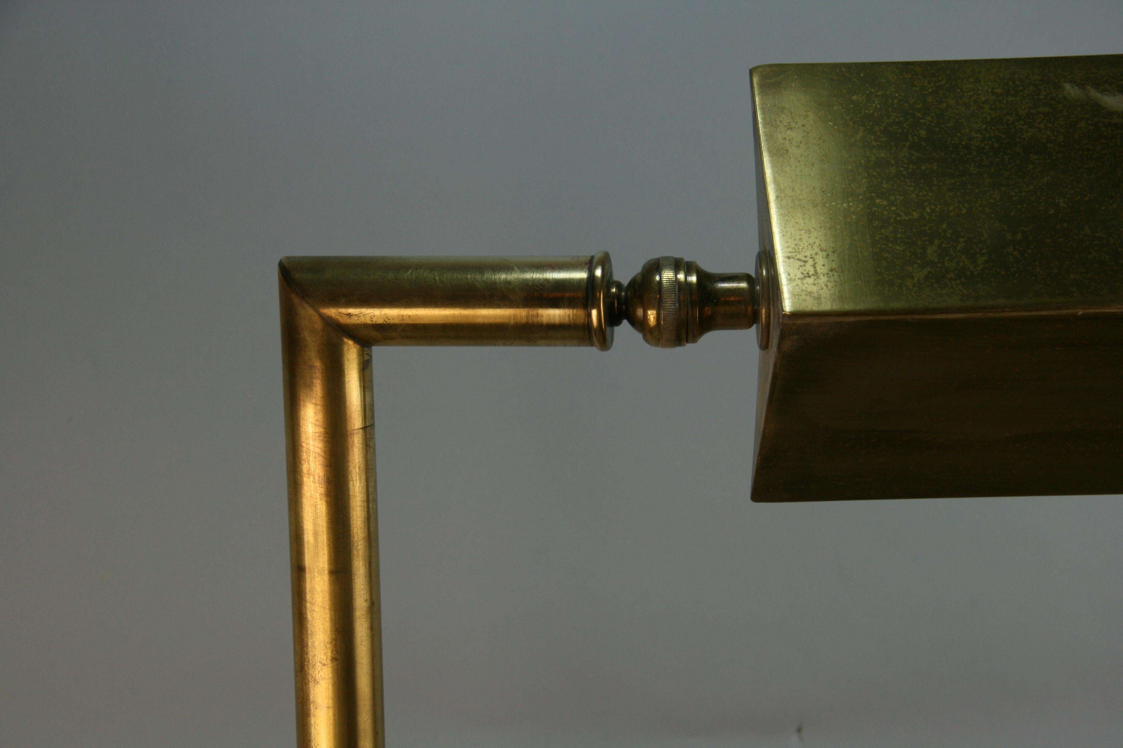 French Mid Century Solid Brass Adjustable Floor Lamp 4