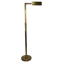 French Mid Century Solid Brass Adjustable Floor Lamp