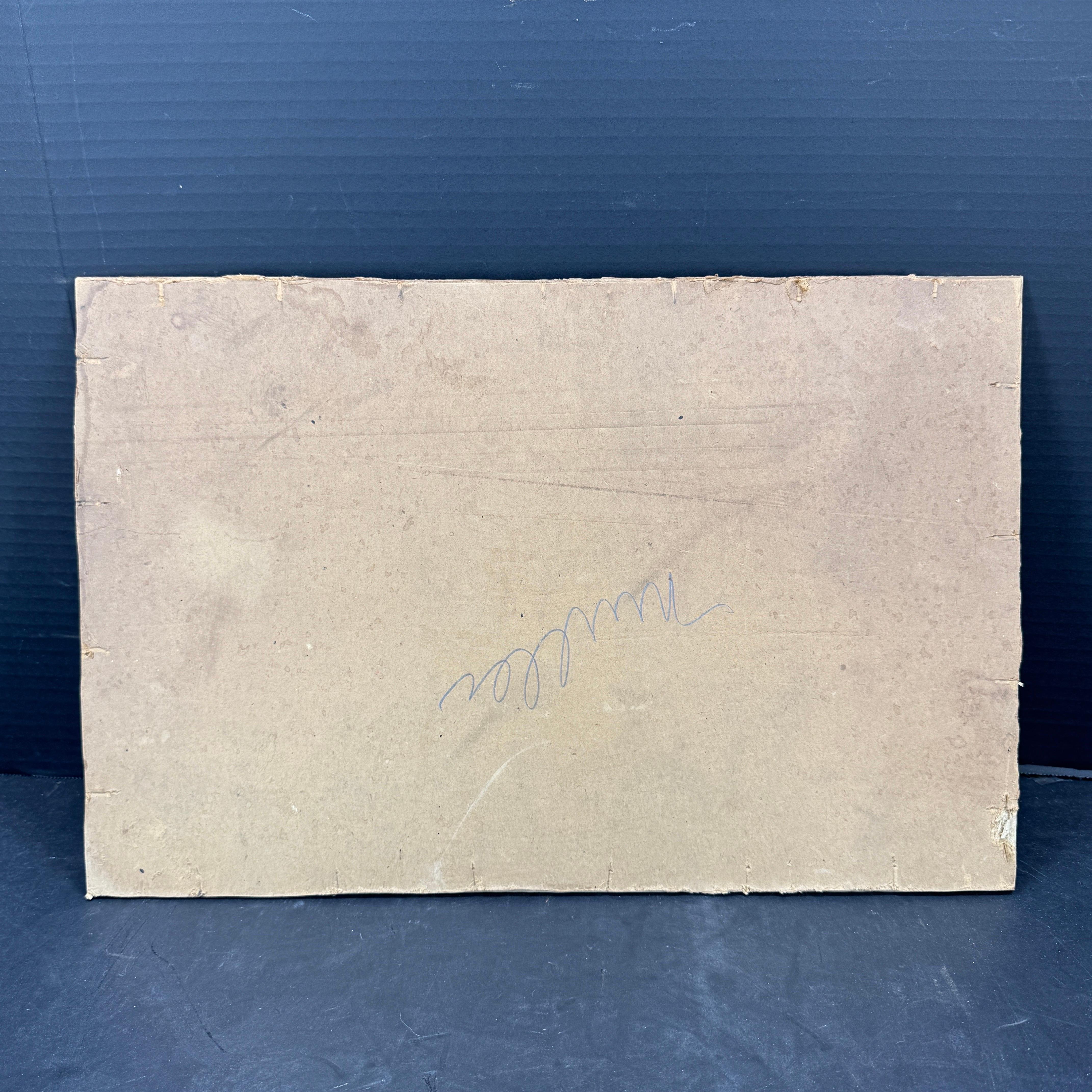 Bodegón francés de mediados de siglo Óleo sobre tabla de madera en venta 6