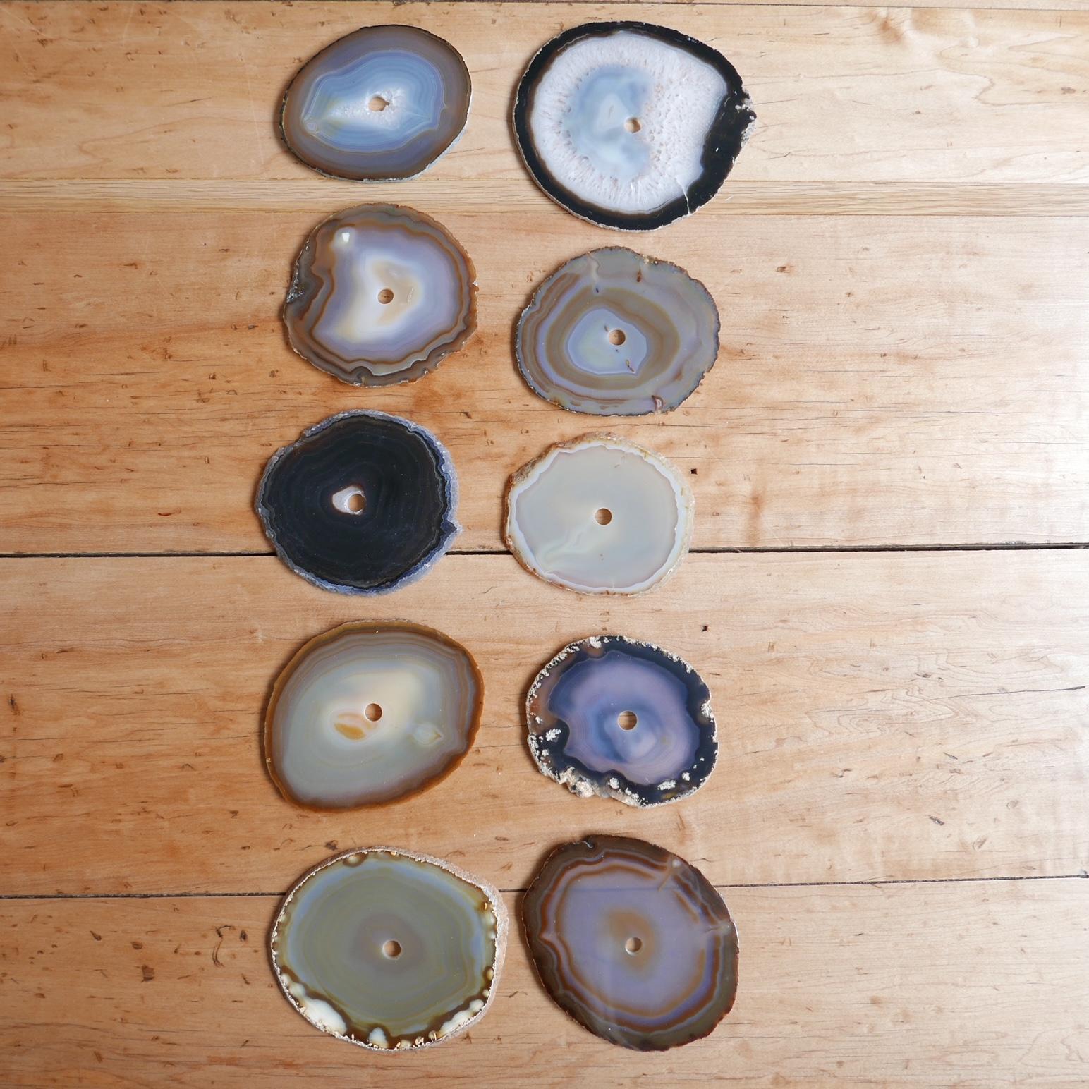 French Mid-Century Stone Coasters (Set of 10) In Good Condition For Sale In London, GB