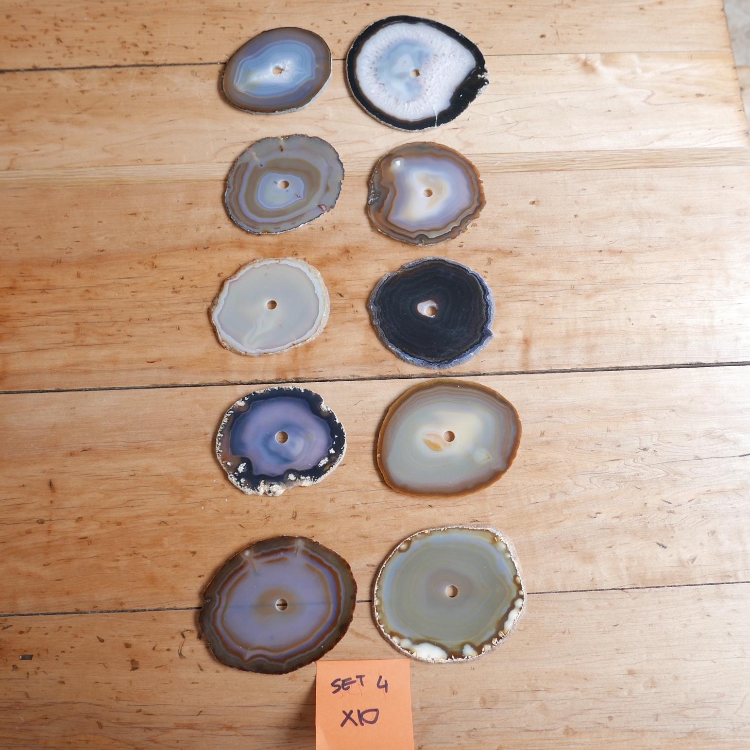 French Mid-Century Stone Coasters (Set of 10) For Sale 2