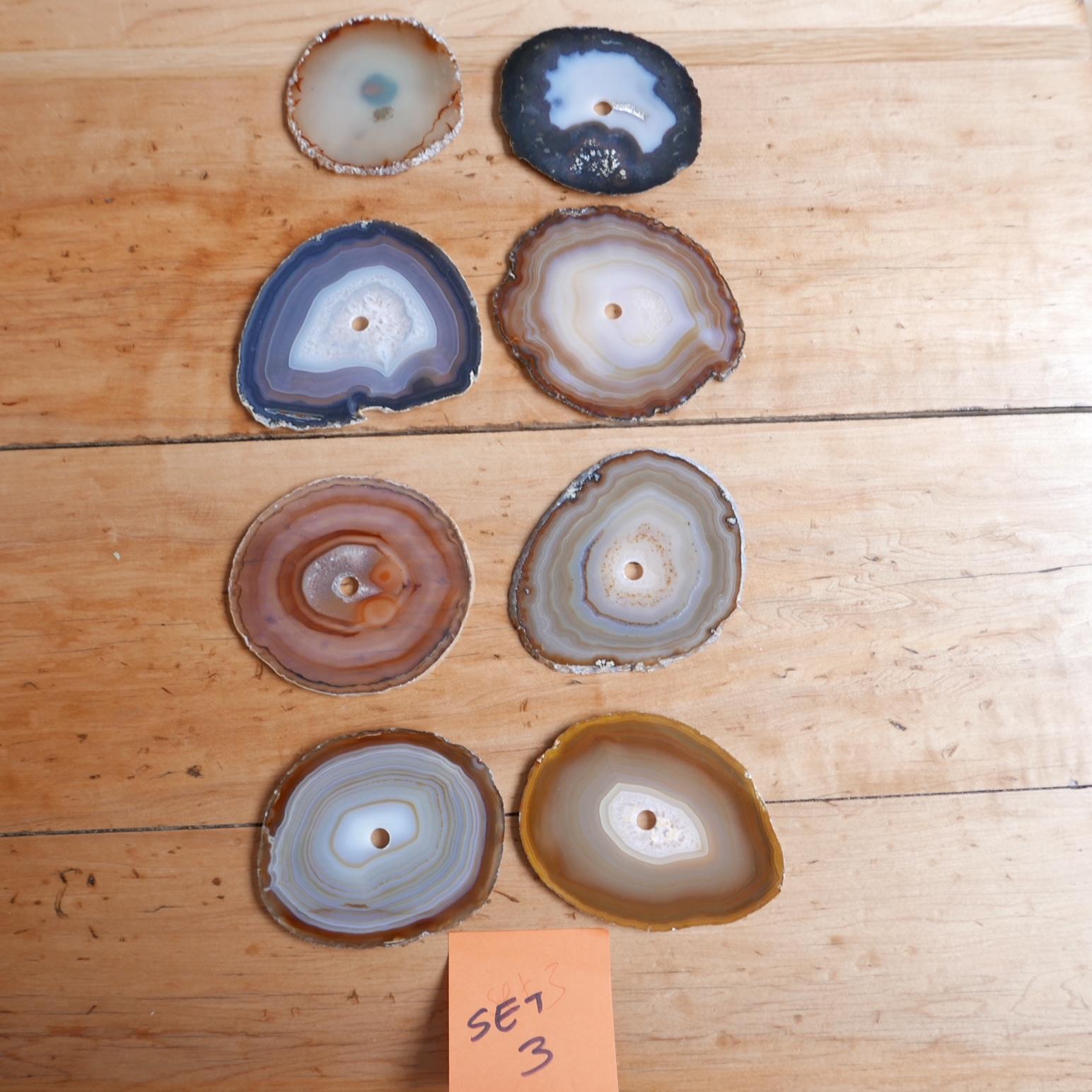 Sous-verres en pierre de style français du milieu du siècle (lot de 6) en vente 5