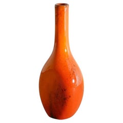 French Mid Century Stoneware Bottle Vase in the style of Georges Jouve, 1950s