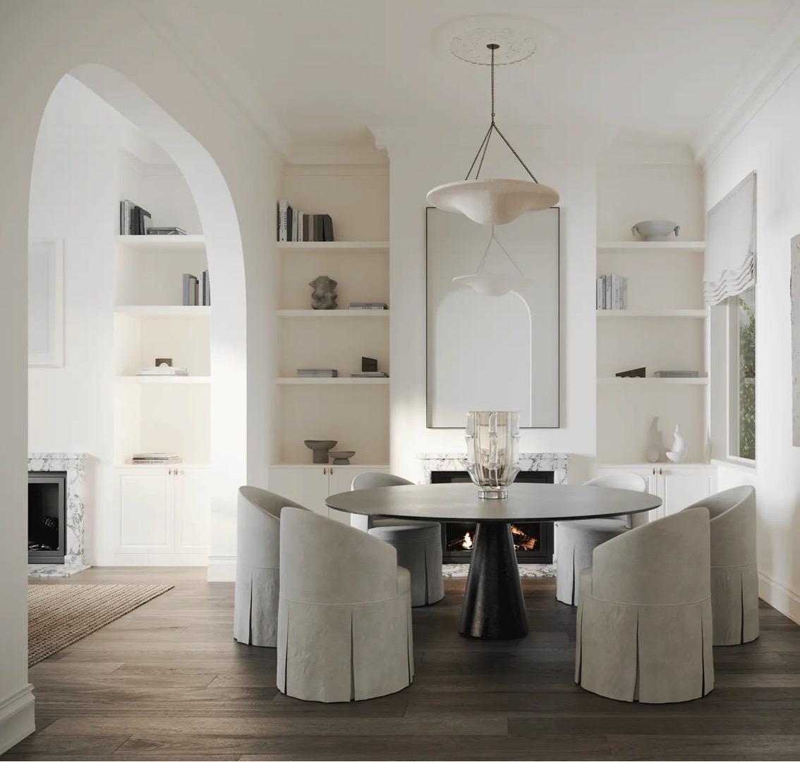 Mid-Century moderno Lampadario in gesso in stile metà secolo francese, stile Jean-Michel Frank in vendita
