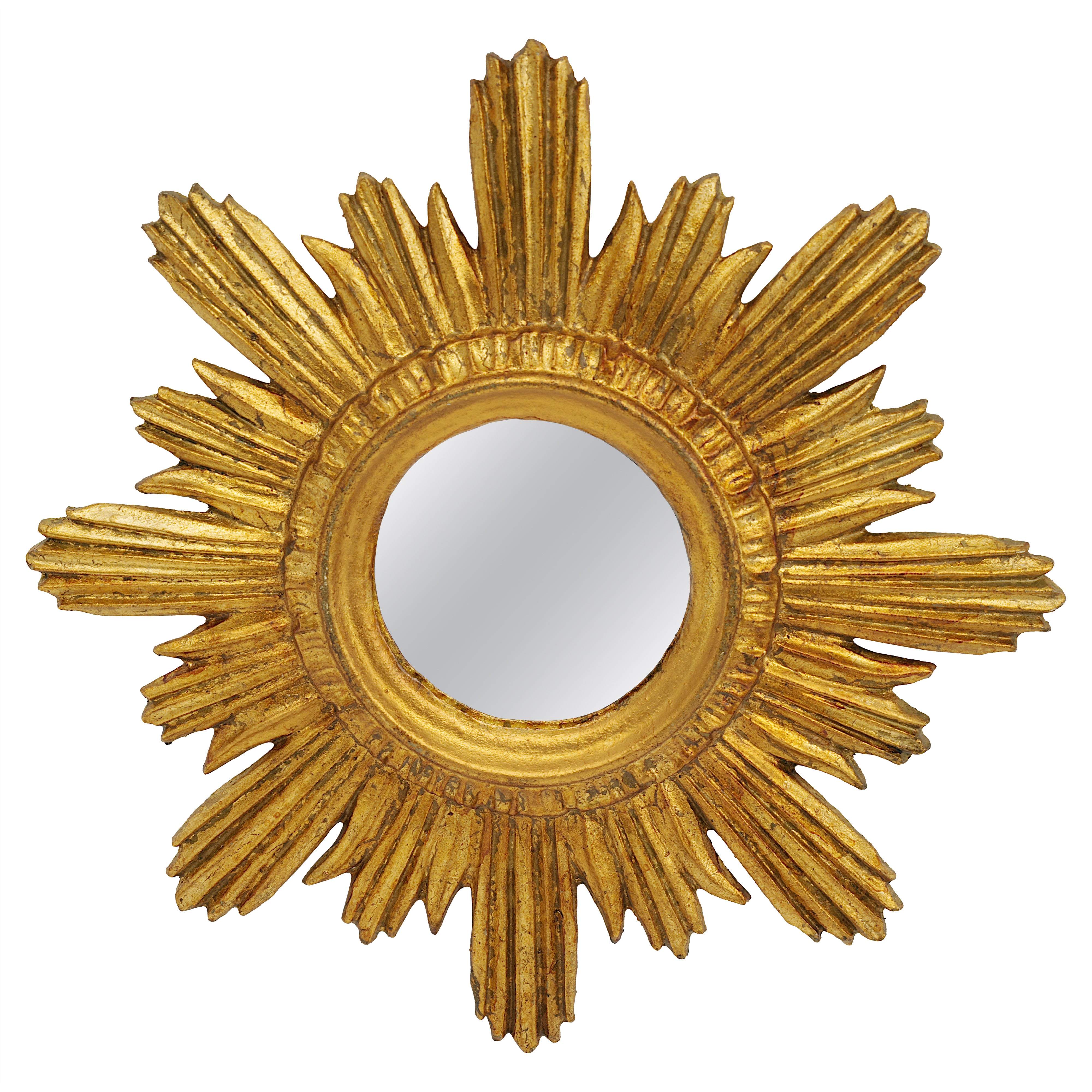 French Mid-Century Sun Wall Mirror 1950s For Sale