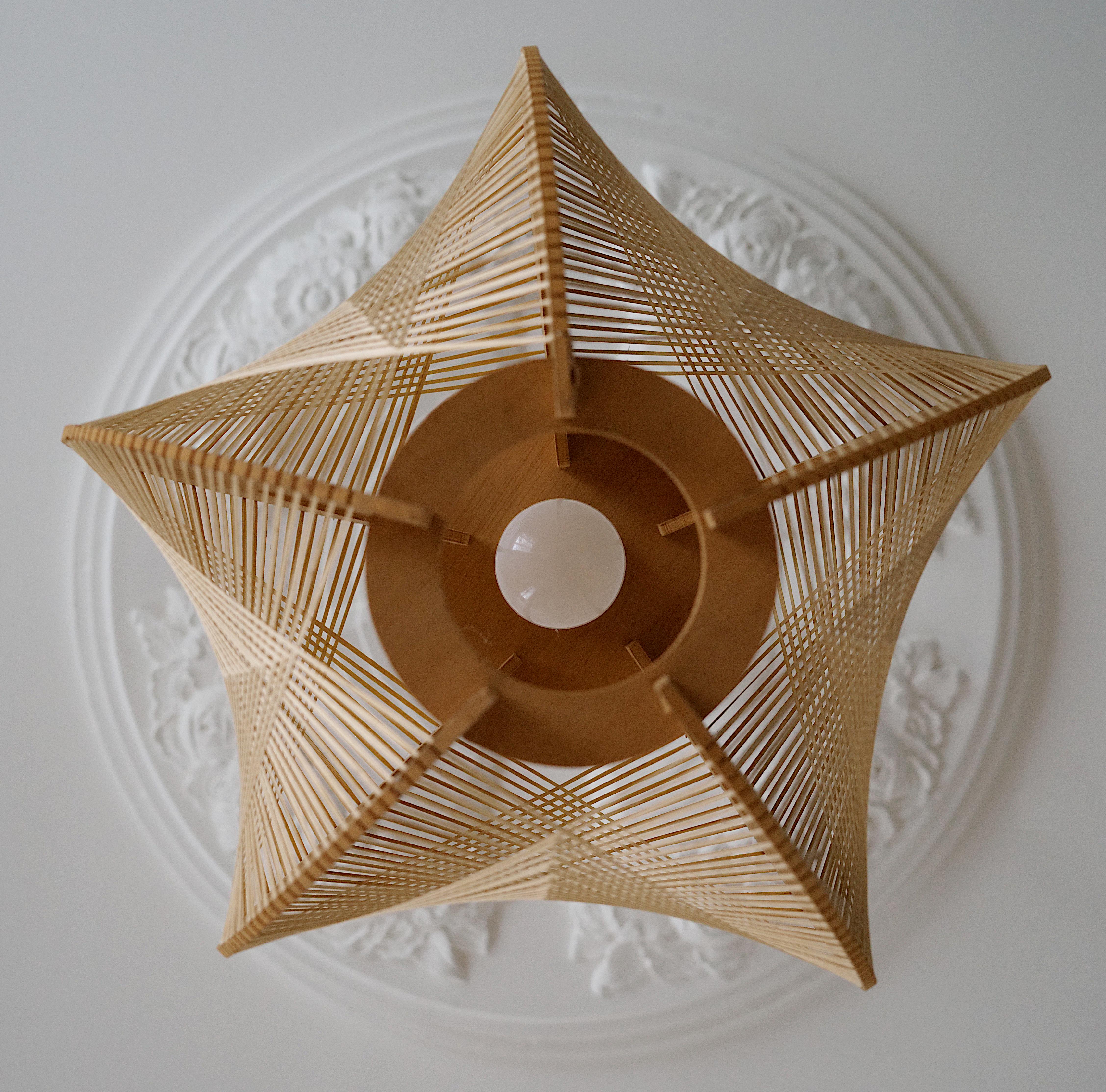 French Mid-century Thread Pendant Chandelier, 1970s 5