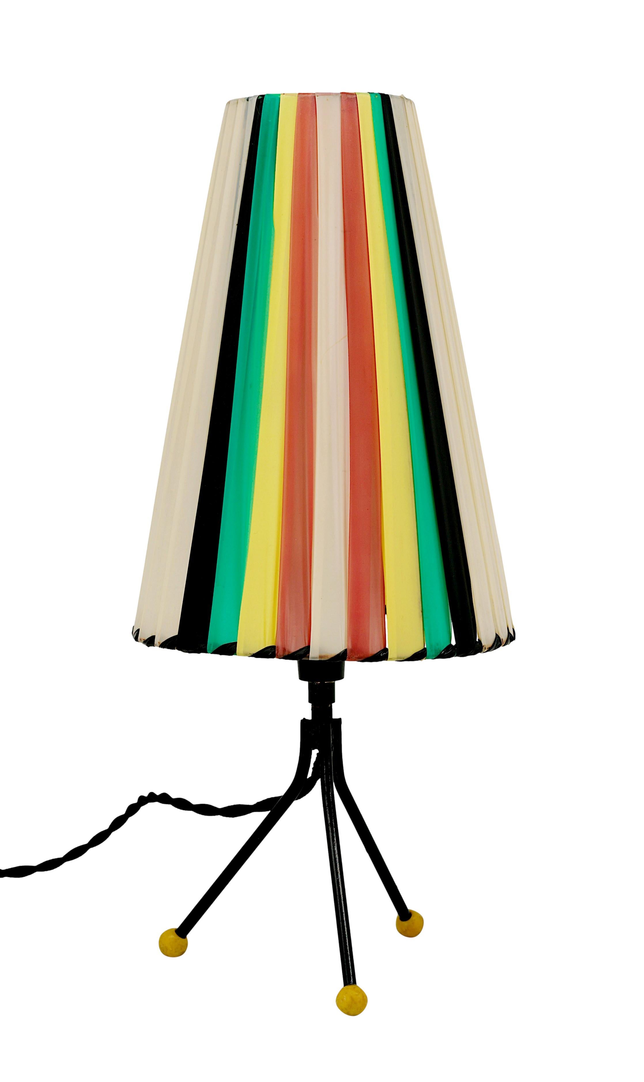 French Mid-century Tripod Table Lamp, 1950s For Sale 2