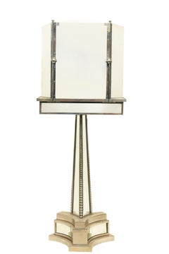 French Mid-Century Triptych Chrome Shaving Stand / Dressing Mirror