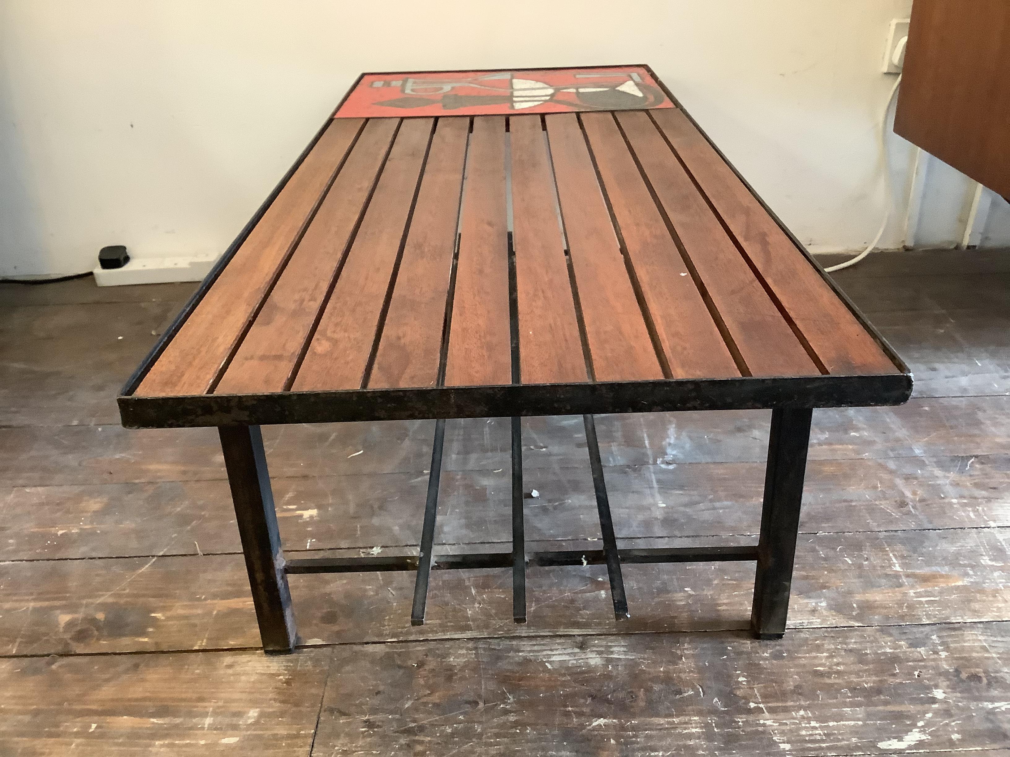 Metal French Mid Century Vallauris Coffee Table/1950’s Coffee Table