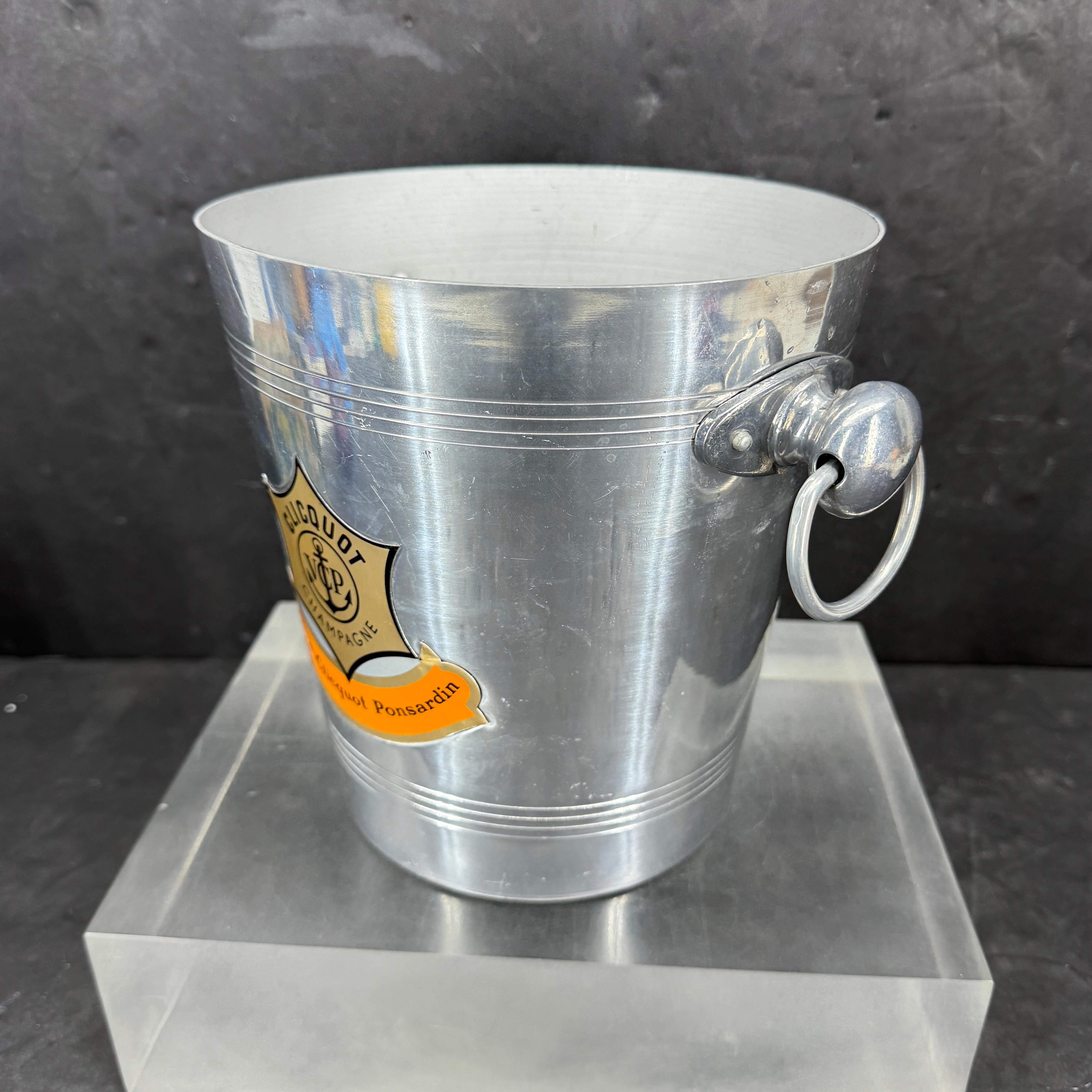 French Mid-Century Veuve Clicquot Champagne Wine Ice Bucket For Sale 3
