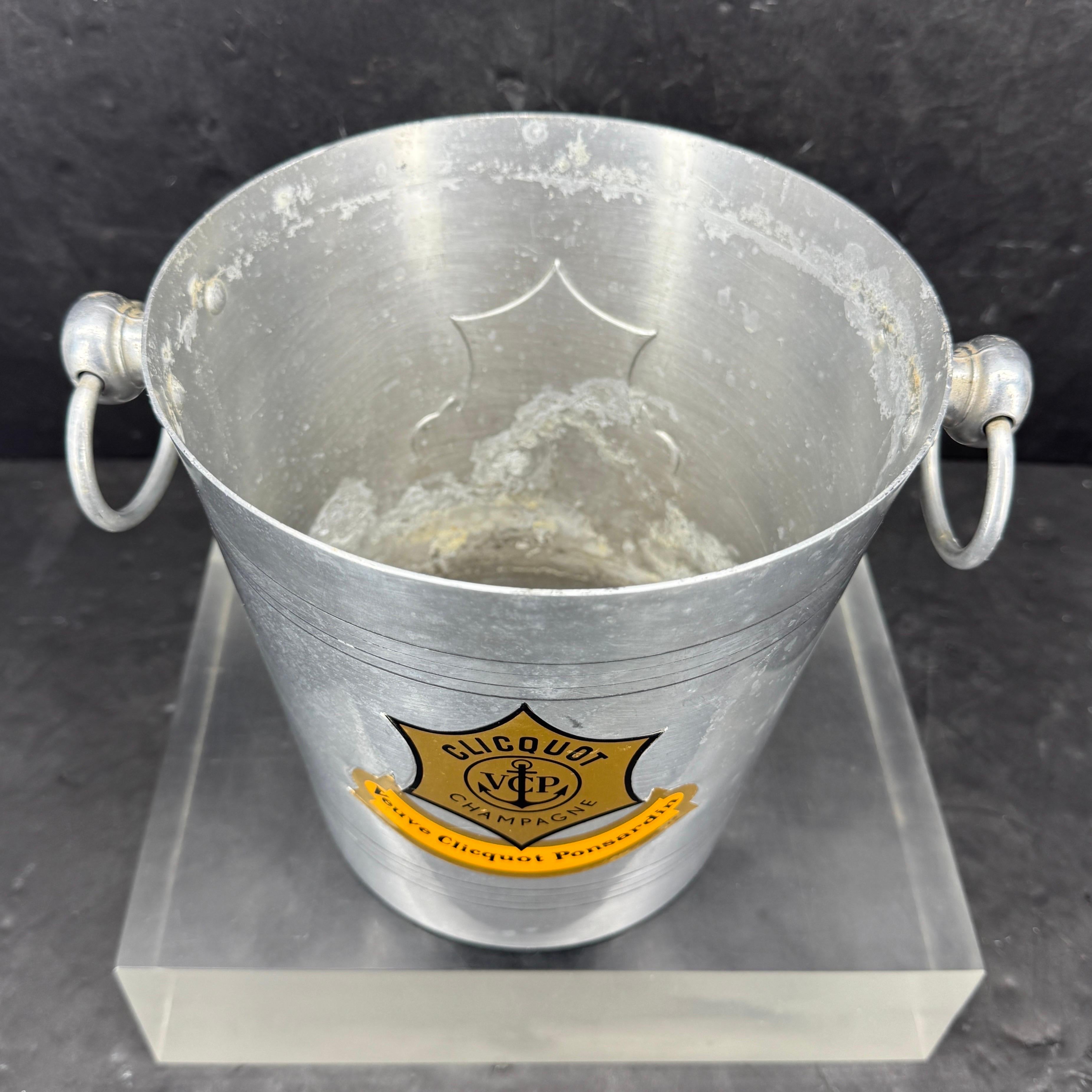 Französischer Eiskübel für Champagner Veuve Clicquot aus der Jahrhundertmitte im Angebot 6