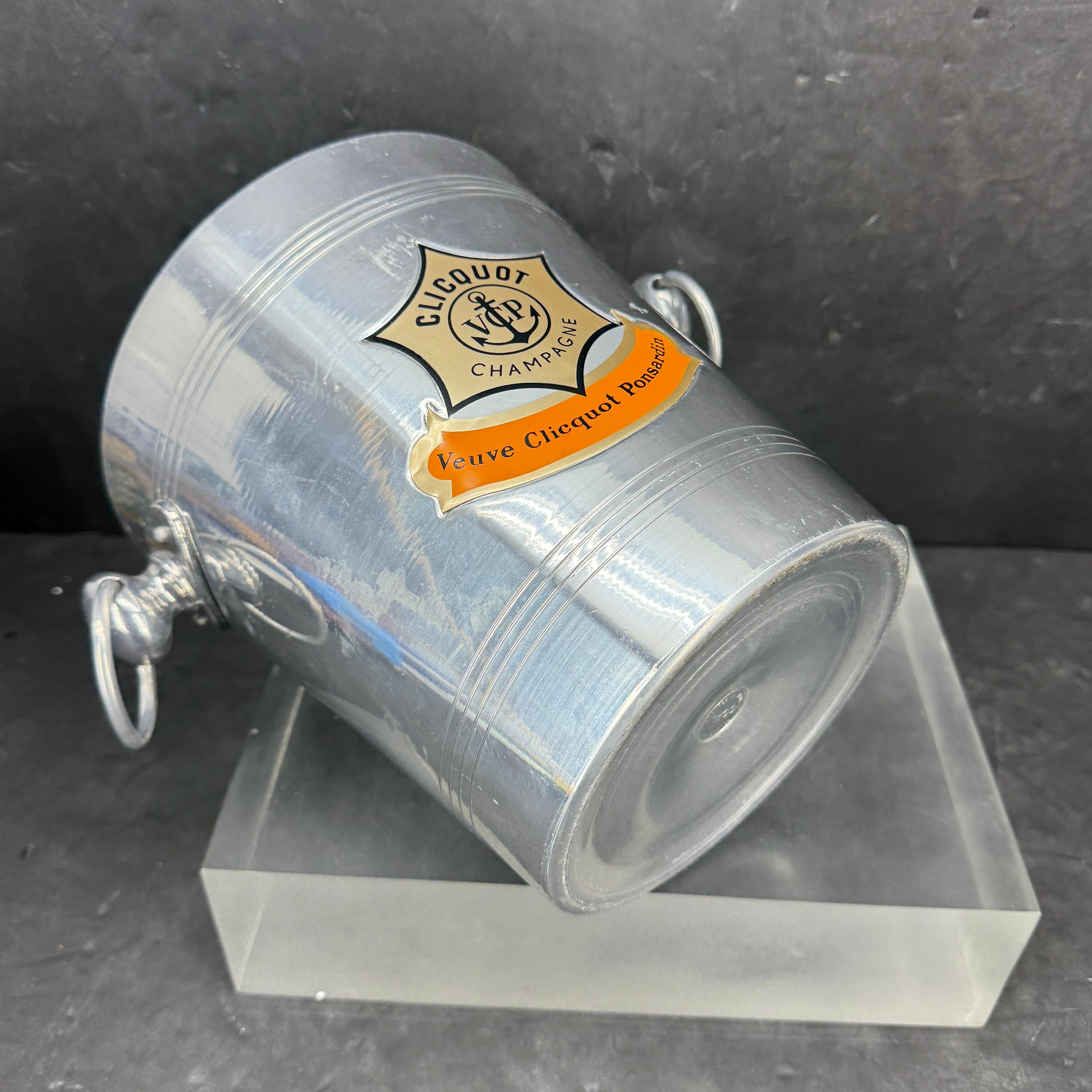 Hand-Crafted French Mid-Century Veuve Clicquot Champagne Wine Ice Bucket For Sale