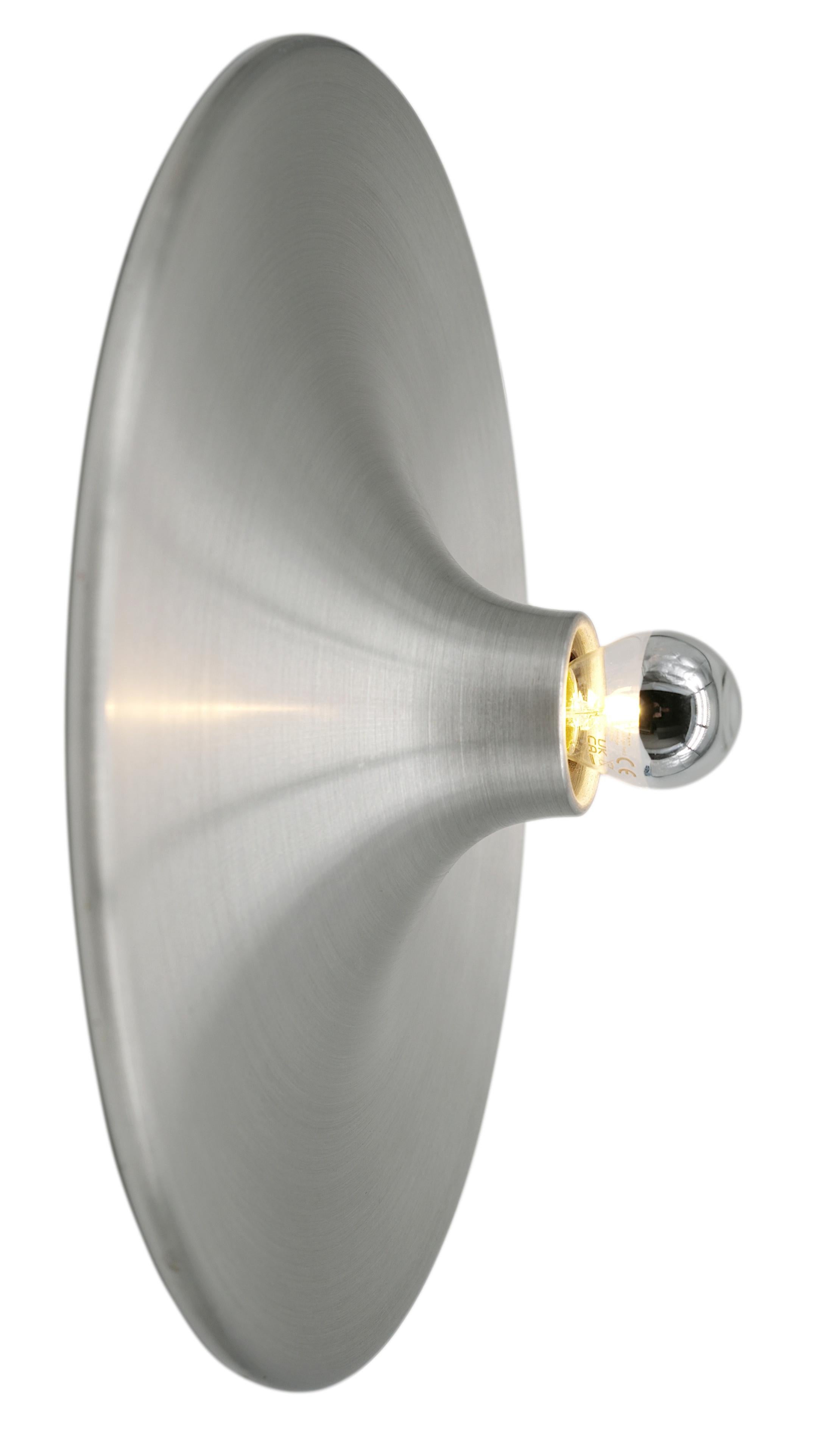 Aluminum French Mid-century Wall Sconce or Flush Mount, 1970 For Sale