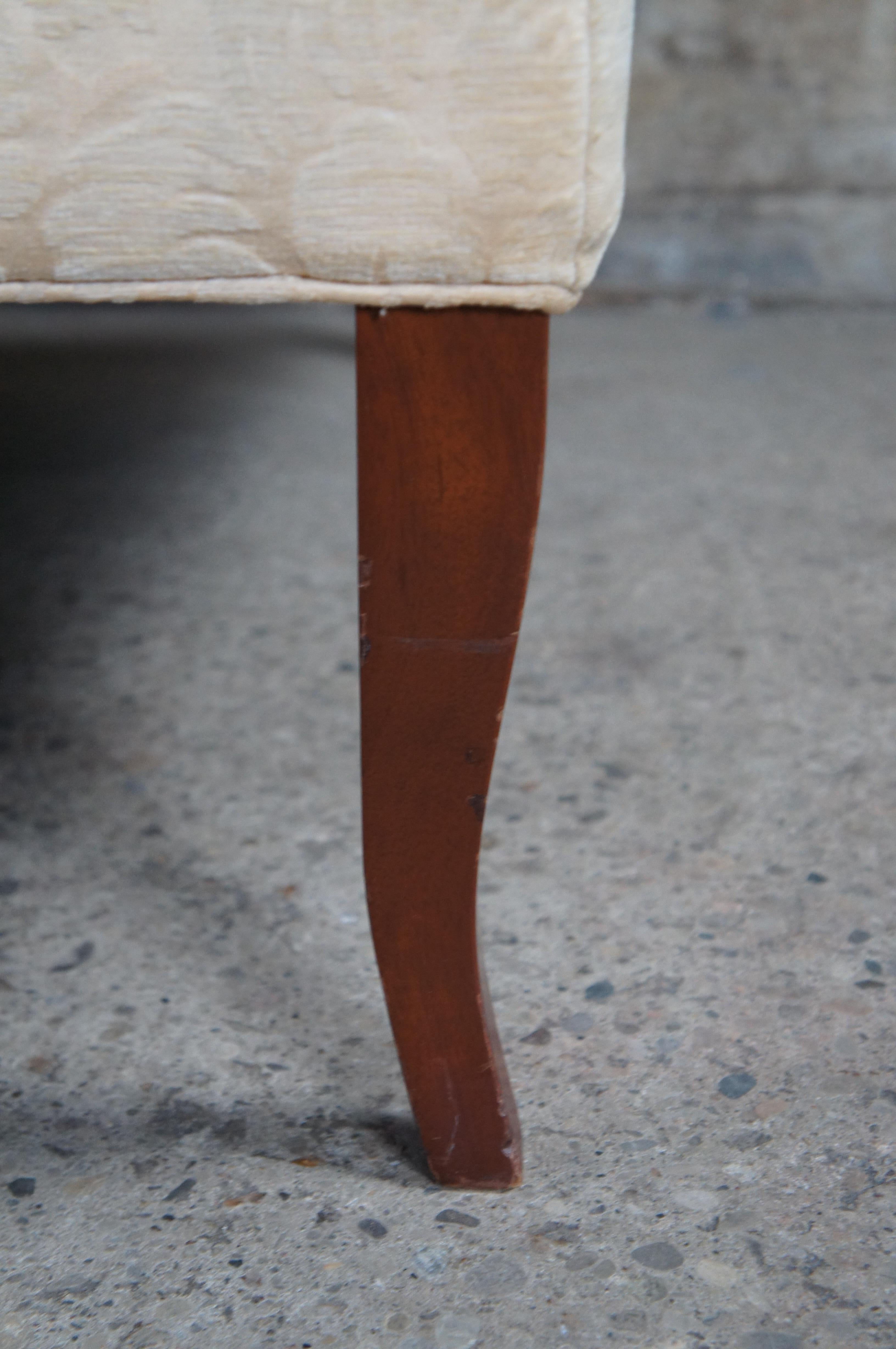 Vintage French Walnut Tete a Tete Double Seat Settee Parlor Bench 54