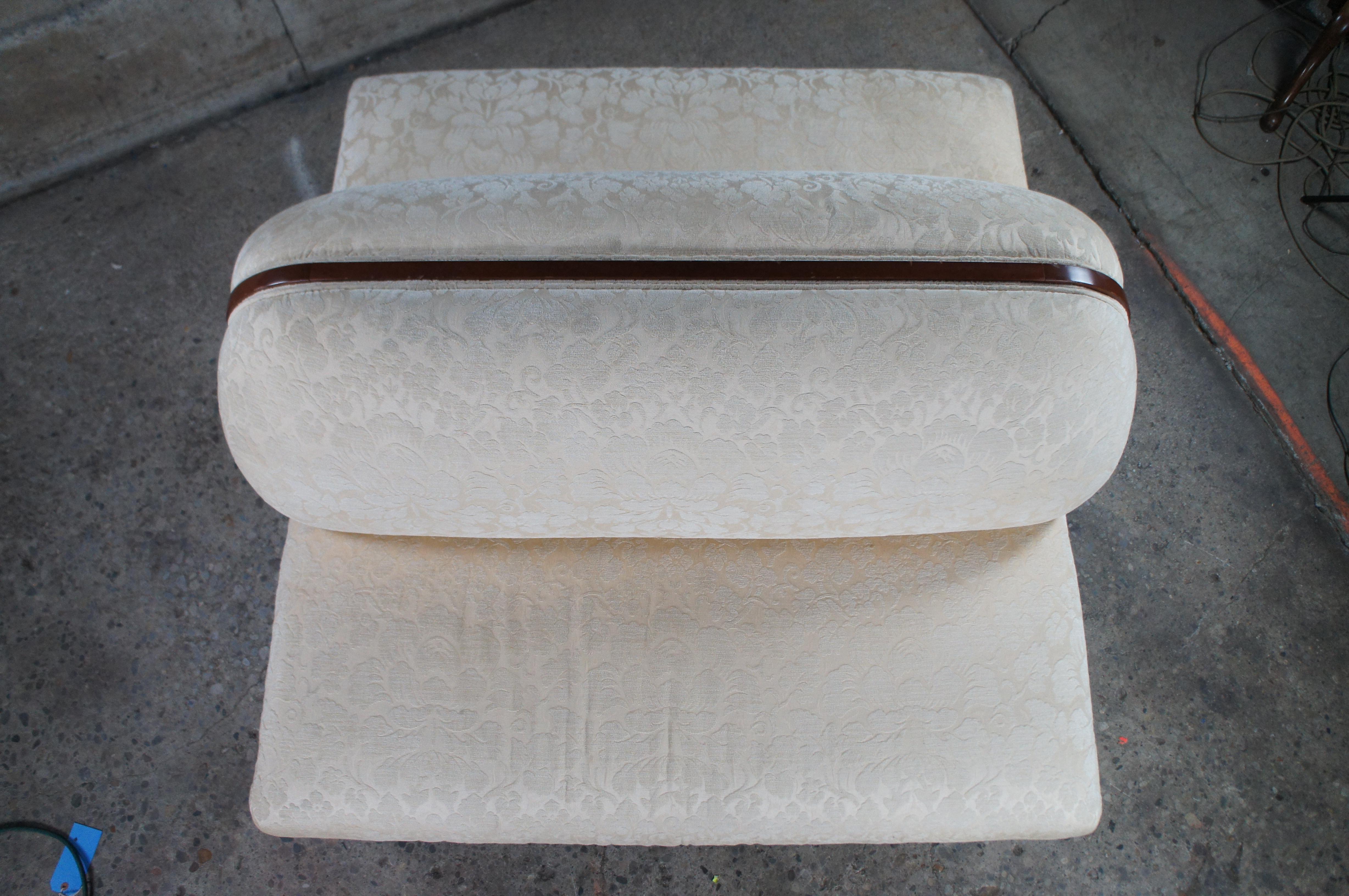 Vintage French Walnut Tete a Tete Double Seat Settee Parlor Bench 54