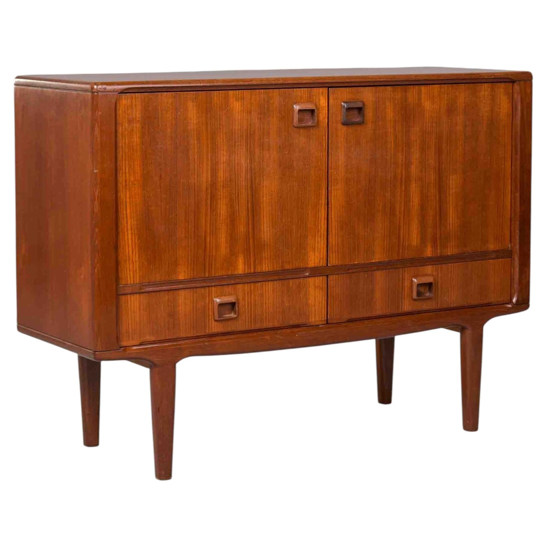 French Mid-Century Walnut Two-Door Cabinet