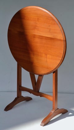 French Mid-Century Winemaker’s Table, Oval Top, Splayed Legs, 1960s