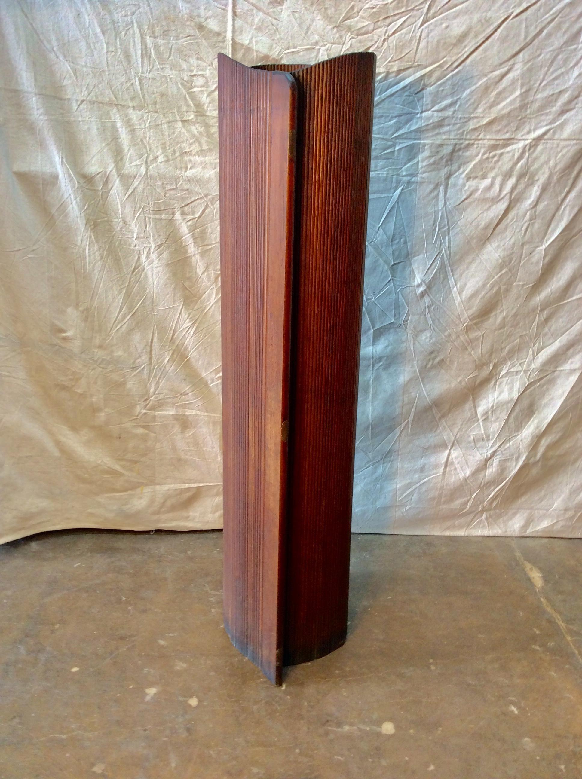 French Midcentury Wood Folding Screen 6
