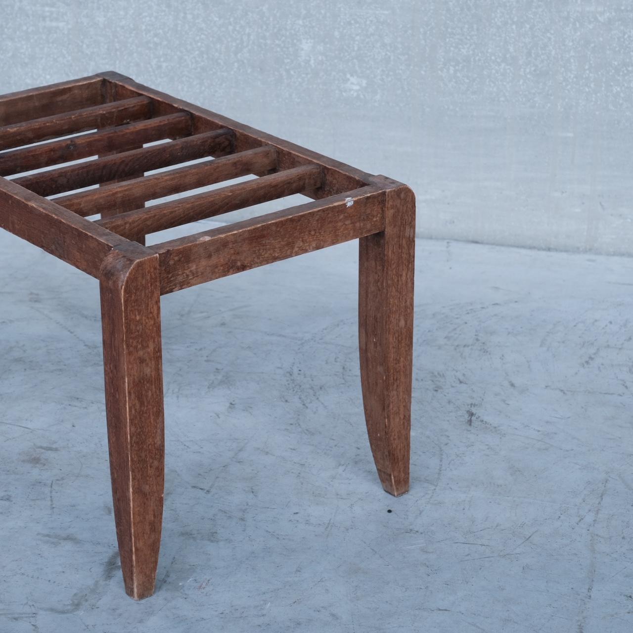 20th Century French Mid-Century Wooden Luggage Racks, '10' For Sale