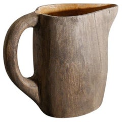 French Mid Century Wooden Pitcher in the style of Alexandre Noll Produced, 1950s