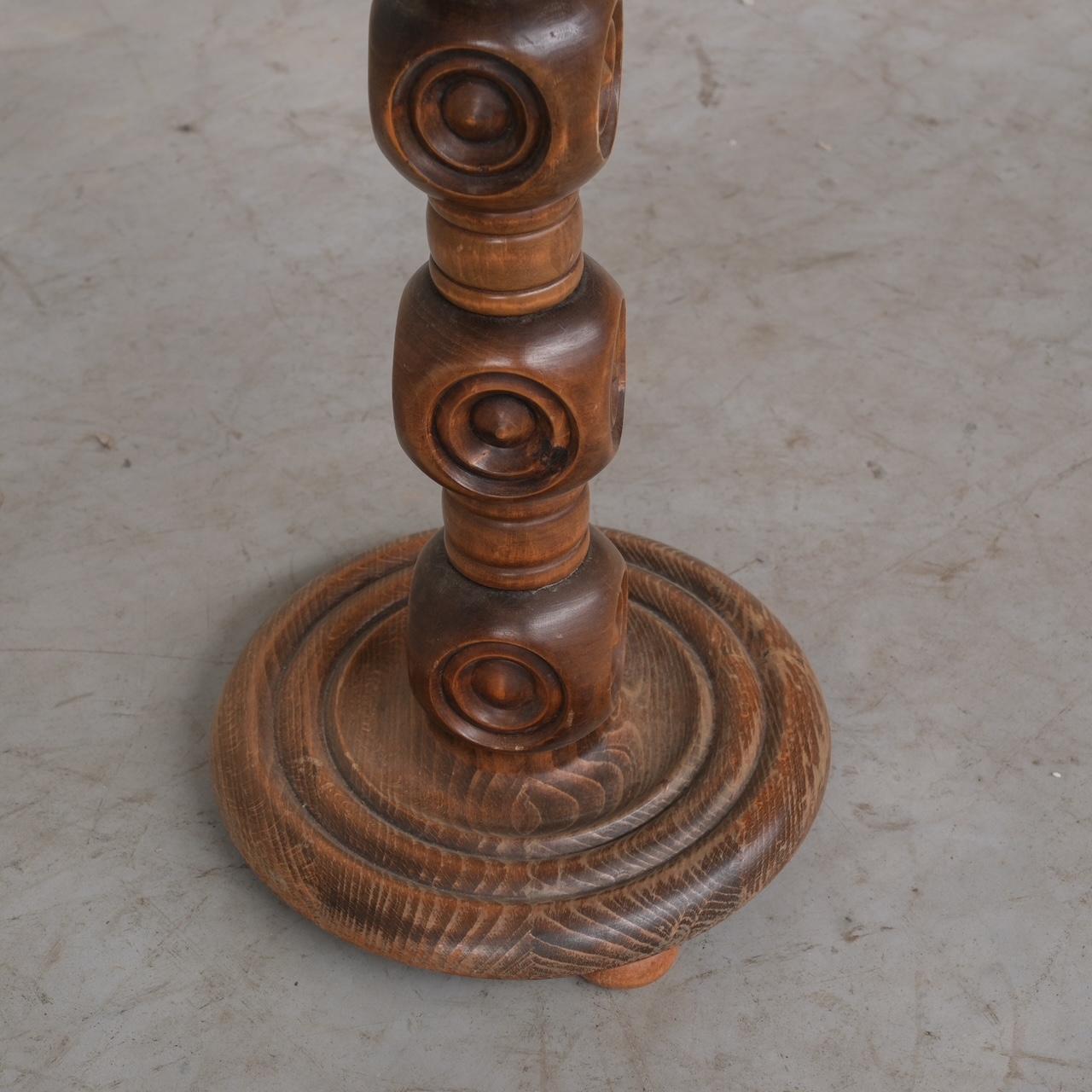 Milieu du XXe siècle Table d'appoint ou piédestal en bois français du milieu du siècle dernier en vente