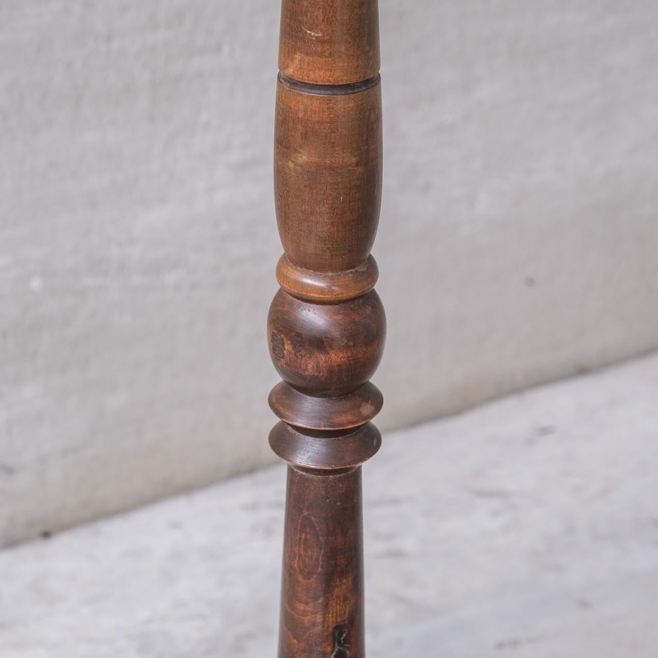 French Mid-Century Wooden Turned Floor Lamp For Sale 3