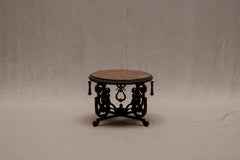 French Mid-Century Wrought Iron Side Table, 1950s