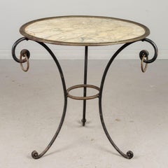 French Mid Century Wrought Iron Side Table