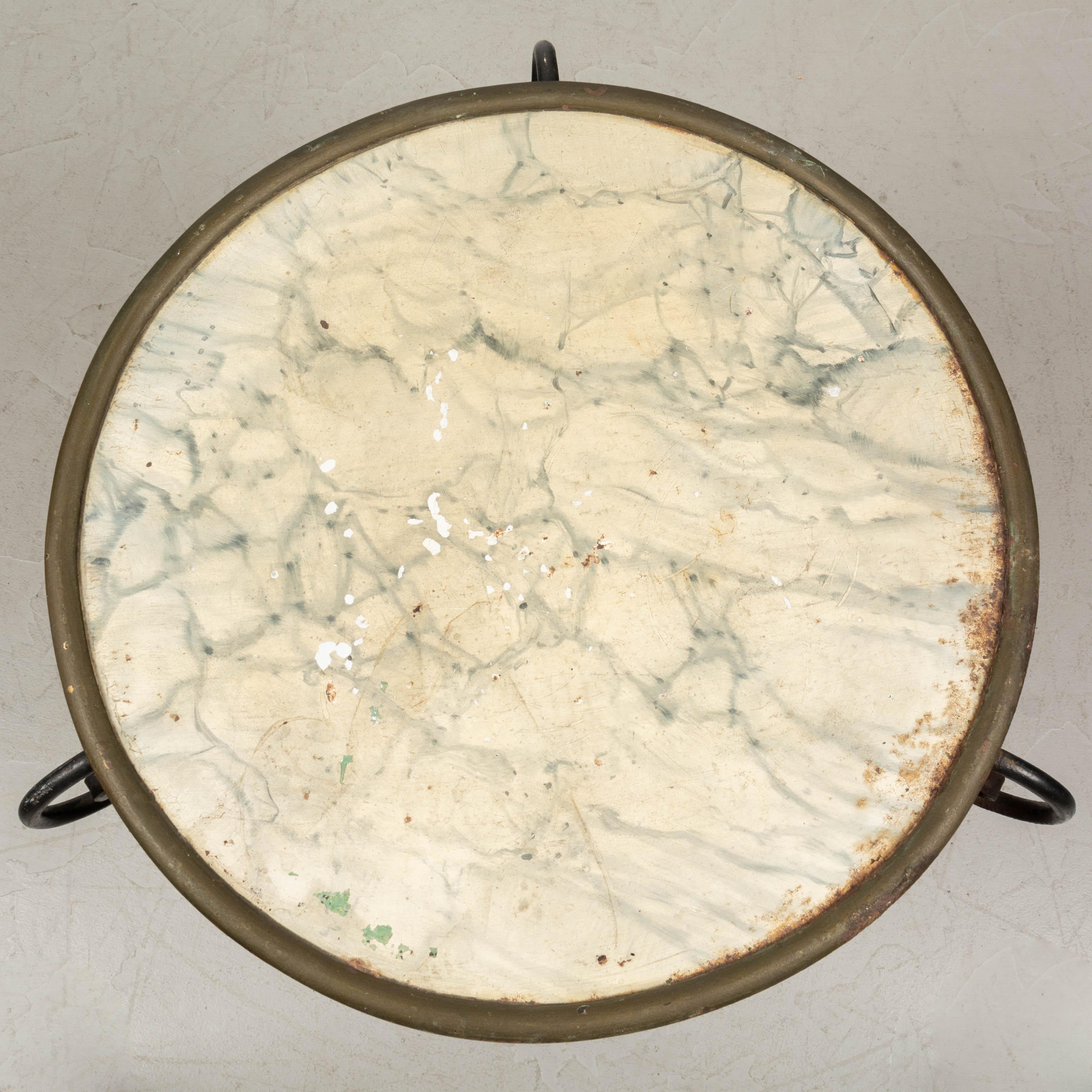Französisch Mid Century Schmiedeeisen Beistelltisch 1
