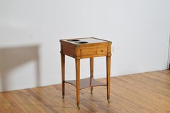French Mid Neoclassic Walnut, Brass, Marble, and Zinc Rafraichissoir, ca. 1815