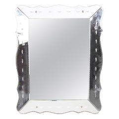 French Mid-20th Century Scalloped Edge 'Venetian' Mirror