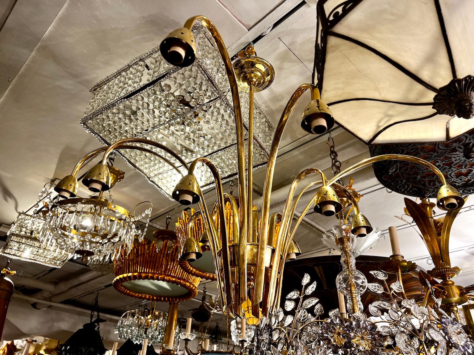 Mid-20th Century French Mid-Centrury Chandelier For Sale