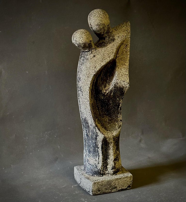 French Midcentury Abstract Stone Sculpture For Sale at 1stDibs