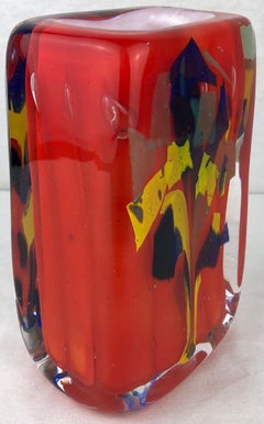 French Mid-Century Layered Art Glass Vase by Raymond Branly, 1950s–1960s