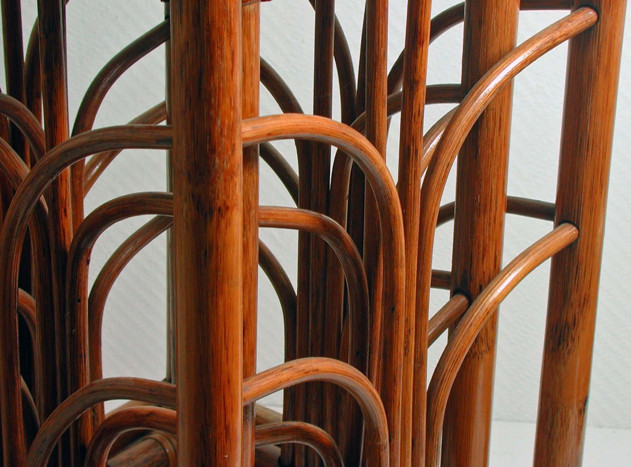 French Midcentury Art Nouveau Style Bamboo Nesting Tables Side End Tables, 1950s 10