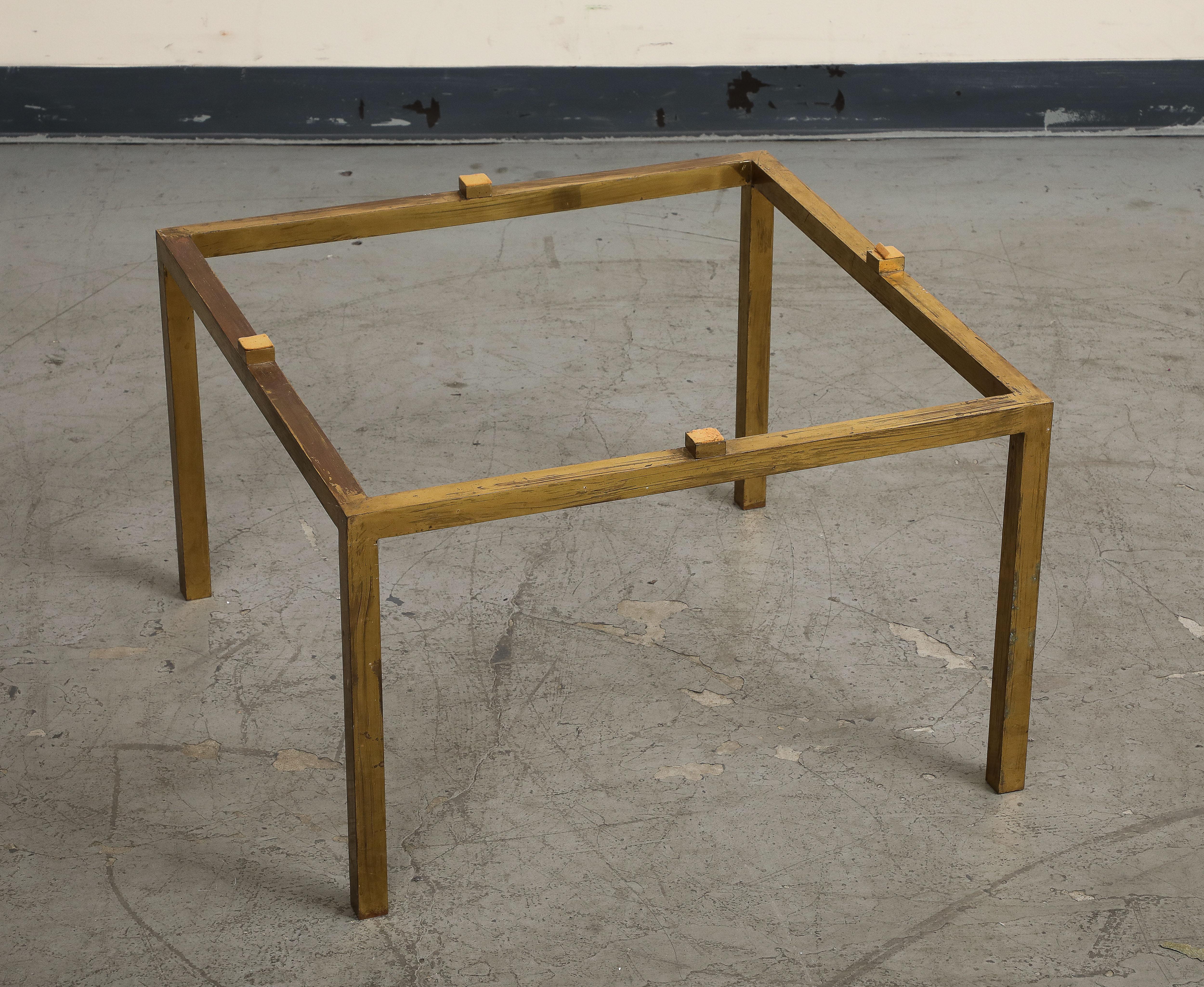 French Midcentury Brass and Glass Side Table, 1970s For Sale 12