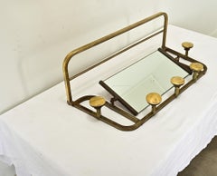 French Midcentury Brass Train Rack