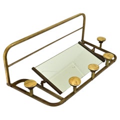 French Midcentury Brass Train Rack