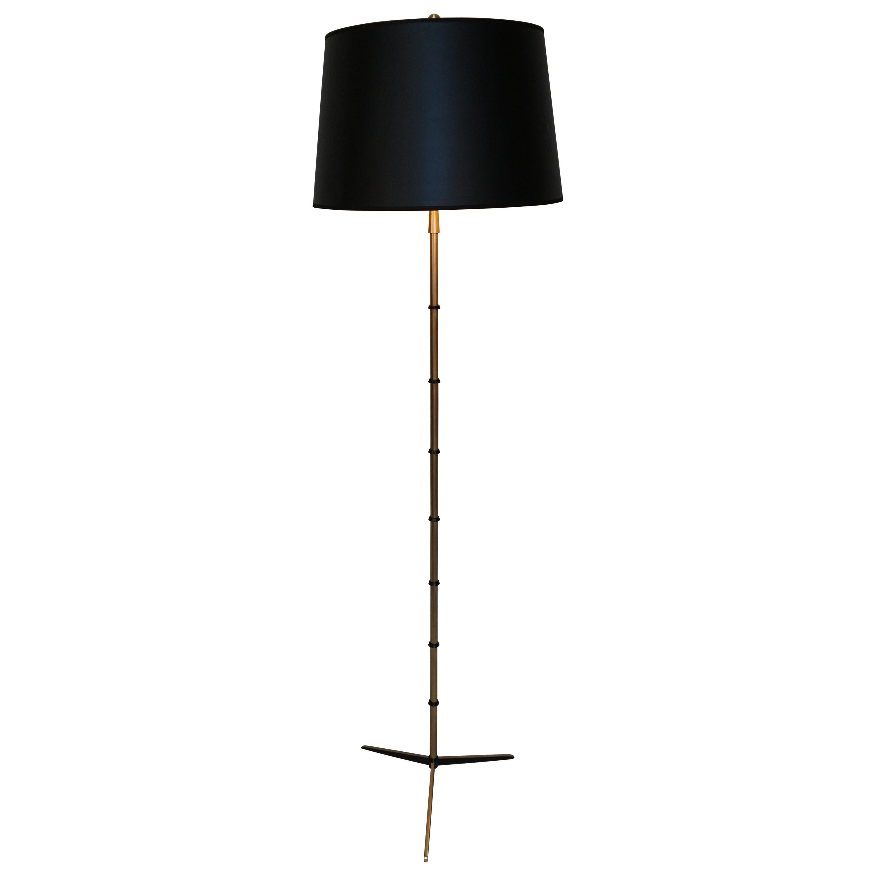 French Midcentury Bronze Floor Lamp