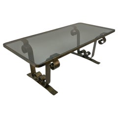 Französisch Midcentury bronziert Beistelltisch
