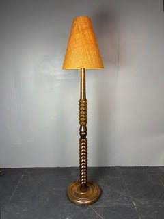 French midcentury brutalist Art Deco floor lamp in the style of Charles Dudouyt