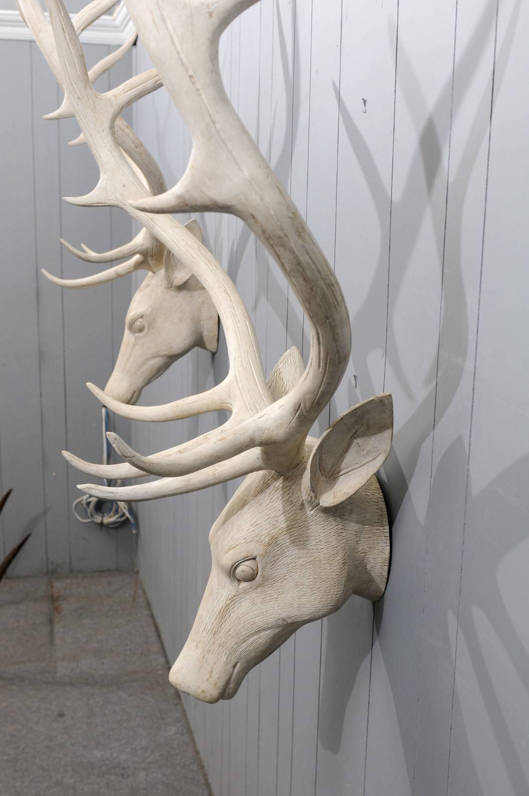 wooden deer head wall mount