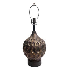 Lampe en céramique française du milieu du siècle