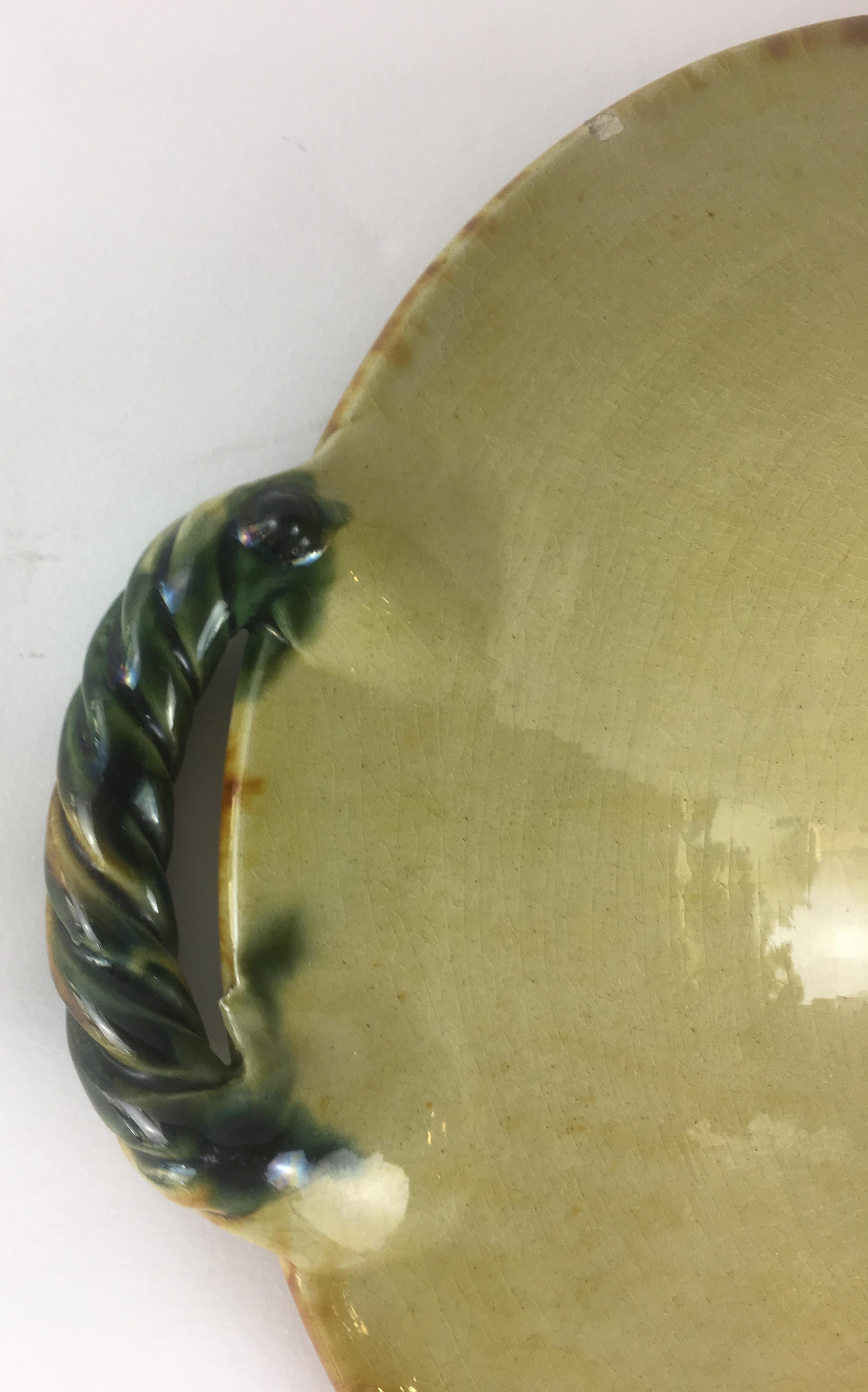 French Midcentury Delcourt Quimper Ceramic Multicolored Bowl, Signed 1