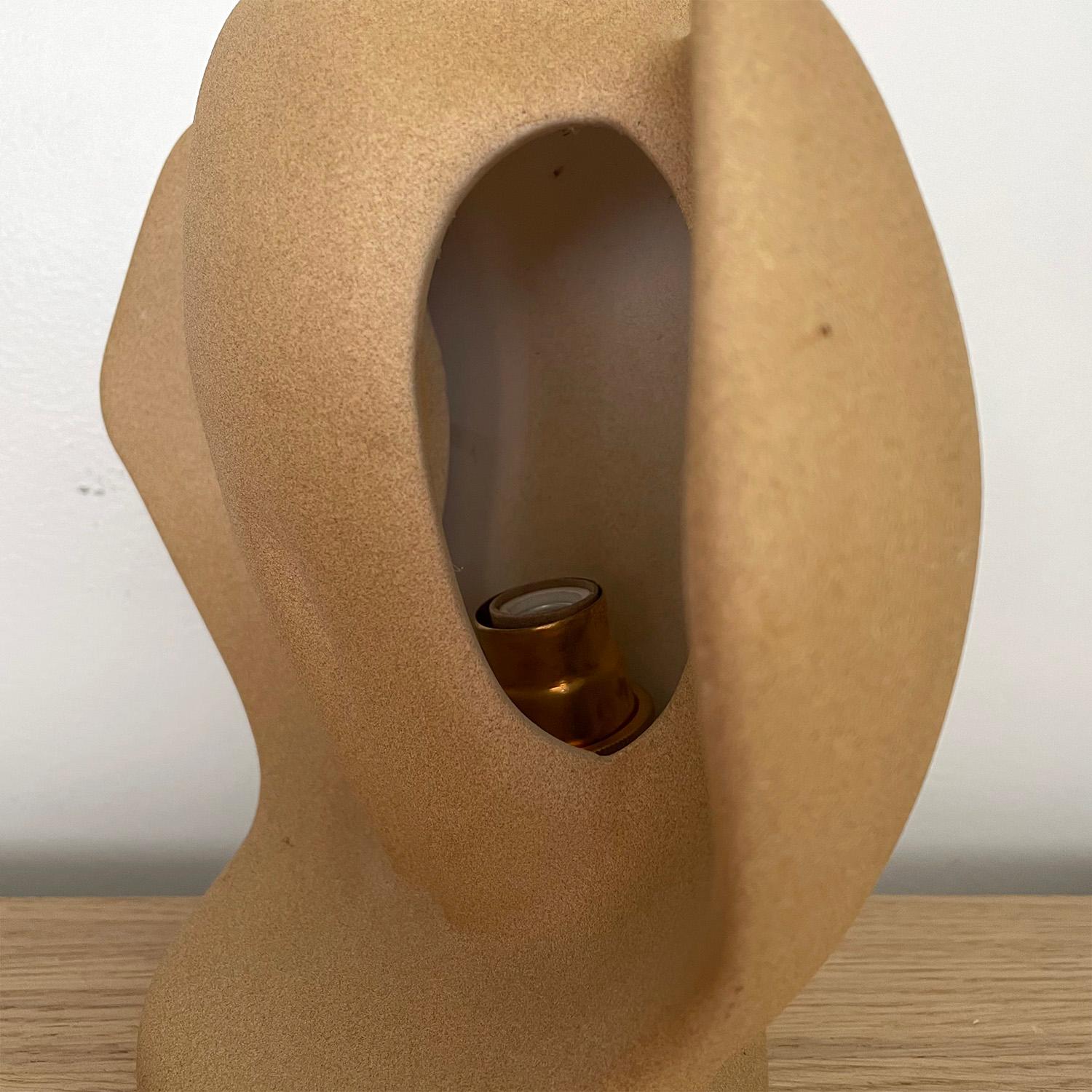 French, Mid-Century Ceramic Zoomorphic Owl Lamp For Sale 3