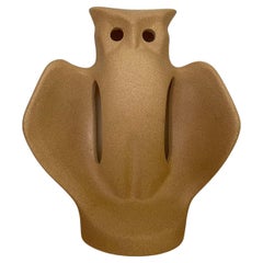 French, Mid-Century Ceramic Zoomorphic Owl Lamp