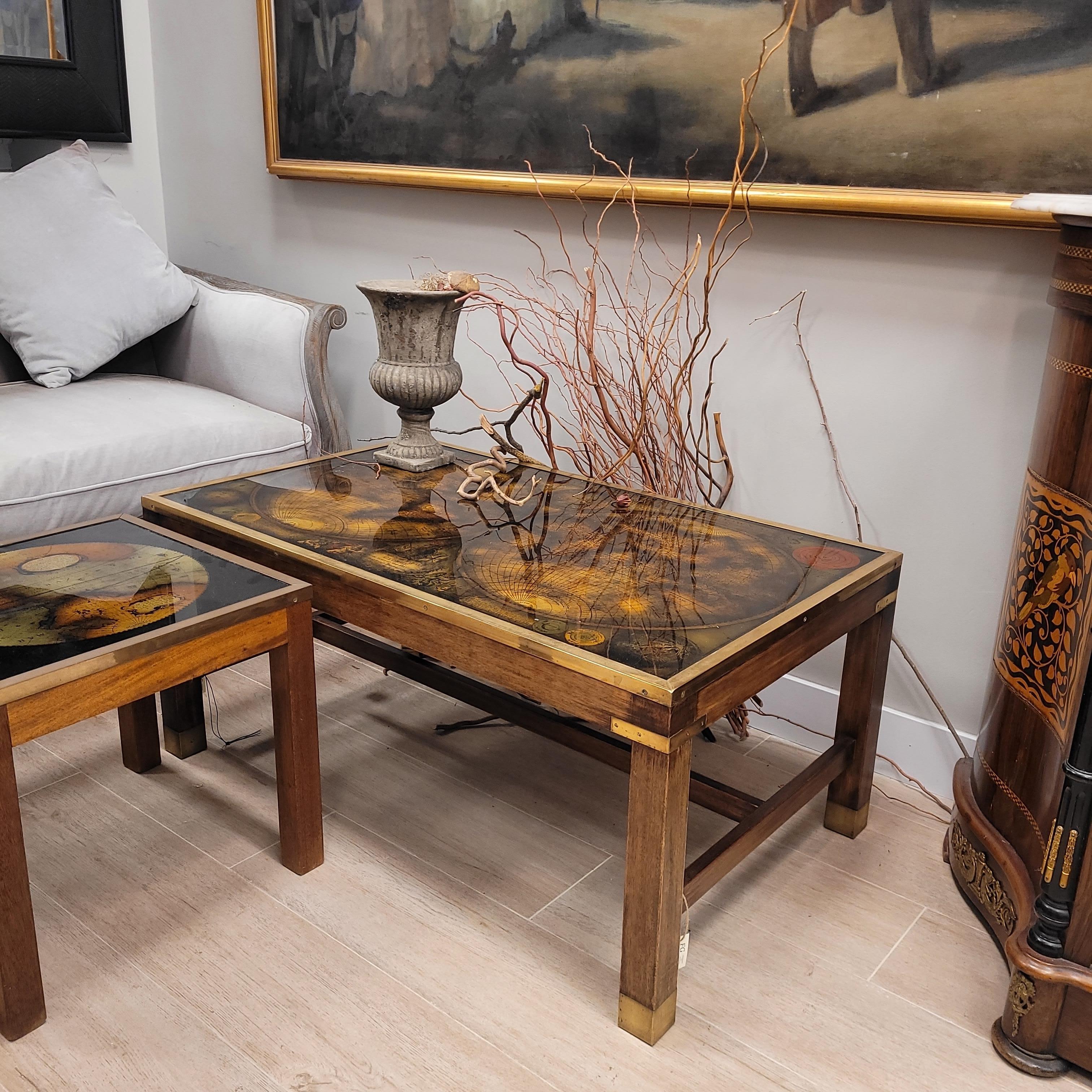 Französisch Mitte des Jahrhunderts  Couchtischkarte/Schirmkarte, Maison Jansen (Moderne der Mitte des Jahrhunderts) im Angebot